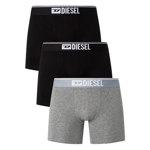Трусы DIESEL Sebastian Boxer Briefs, , 3 шт., размер XL, черный, серый