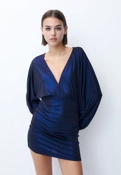 Элегантное платье PULL&BEAR, синее