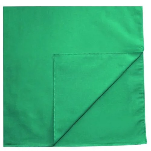 Бандана однотонная, цвет зеленый 60 х 60 см