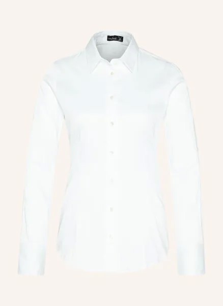 Блузка современного кроя, длинные рукава, рубашечный воротник  Van Laack, белый