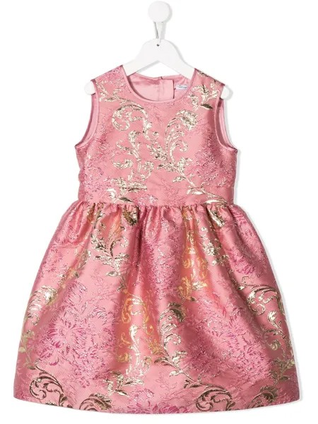 Dolce & Gabbana Kids жаккардовое платье из ткани ламе