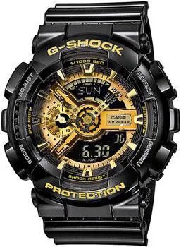 Японские наручные  мужские часы Casio GA-110GB-1A. Коллекция G-Shock