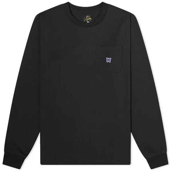 Лонгслив Needles Long Sleeve Pocket, черный