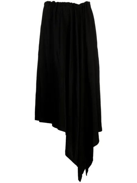 Yohji Yamamoto брюки с кулиской, черный