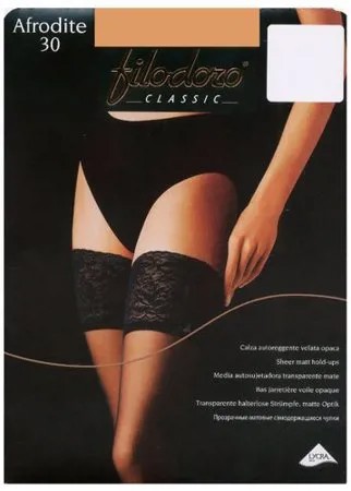 Чулки Filodoro Classic Afrodite 30 den, размер 4-L, bianco (белый)