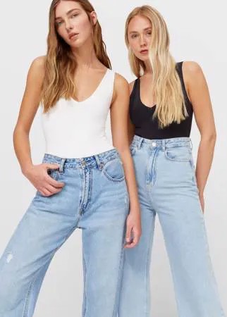 Stradivarius Комплект Из 2 Боди С V-Образным Вырезом Черный M