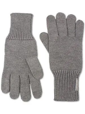 Женские зимние перчатки MICHAEL MICHAEL KORS серого цвета с логотипом Tech-Fingers