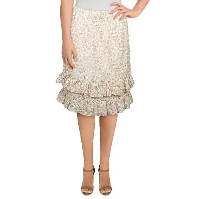 Calvin Klein Женская многоярусная юбка-миди с цветочным принтом S BHFO 7096