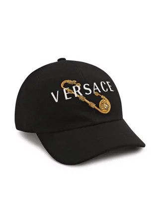 Хлопковая бейсболка Safety Pin Versace