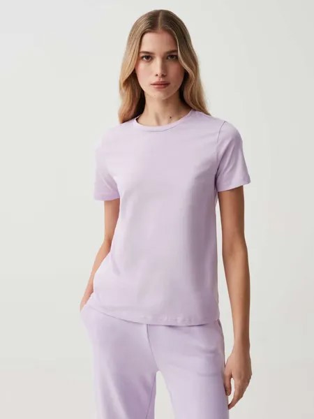 Футболка Essential из хлопка с круглым вырезом Ovs, цвет lavender