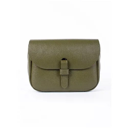 Женская сумка через плечо из натуральной кожи хаки A016 khaki grain Divalli
