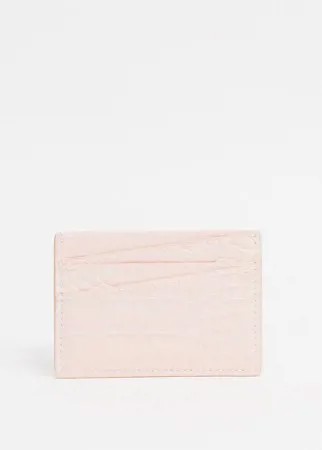 Розовый кошелек для пластиковых карт из искусственной кожи Monki Cia-Розовый цвет