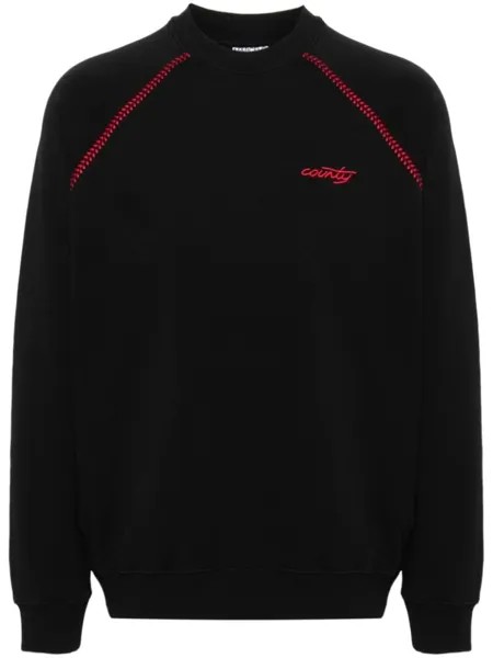 Marcelo Burlon County of Milan толстовка с вышитым логотипом, черный