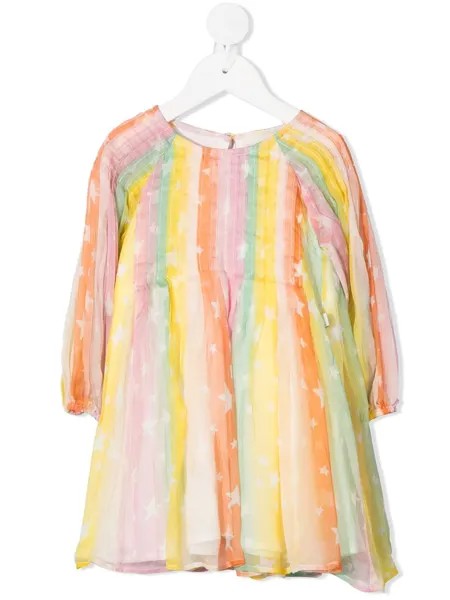 Stella McCartney Kids платье с принтом и складками