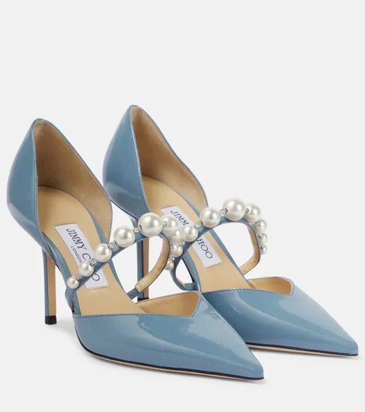 Туфли-лодочки Aurelie 85 из лакированной кожи Jimmy Choo, синий