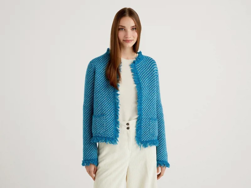 Пиджак женский United Colors of Benetton 21A_114GE5605 разноцветный L