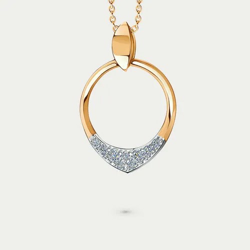 Подвеска GOLD CENTER, золото, 585 проба, фианит