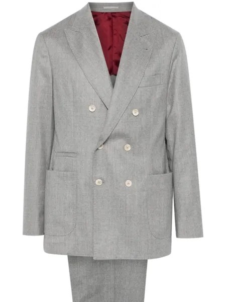 Brunello Cucinelli костюм из вирджинской шерсти, серый