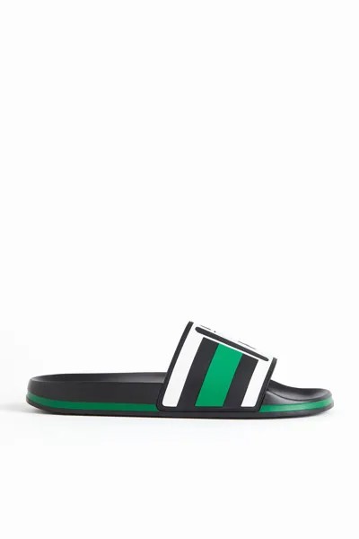 Сланцы H&M х Rabanne Appliquéd Pool, зеленый