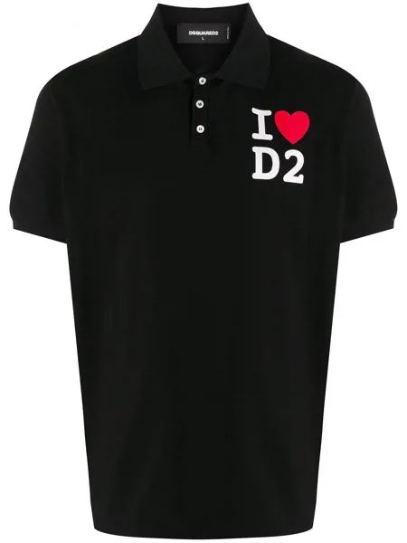 Dsquared2 рубашка поло с принтом