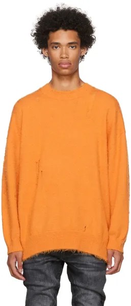 Оранжевый свободный свитер R13
