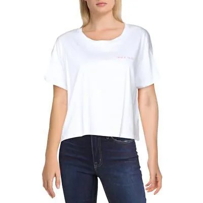 Fcuk Женская белая укороченная футболка с короткими рукавами и рисунком S BHFO 3021