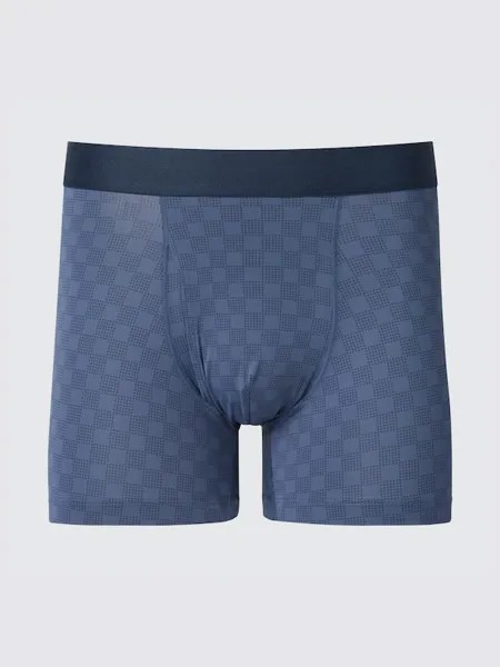 Боксерские трусы с принтом airism Uniqlo, синий