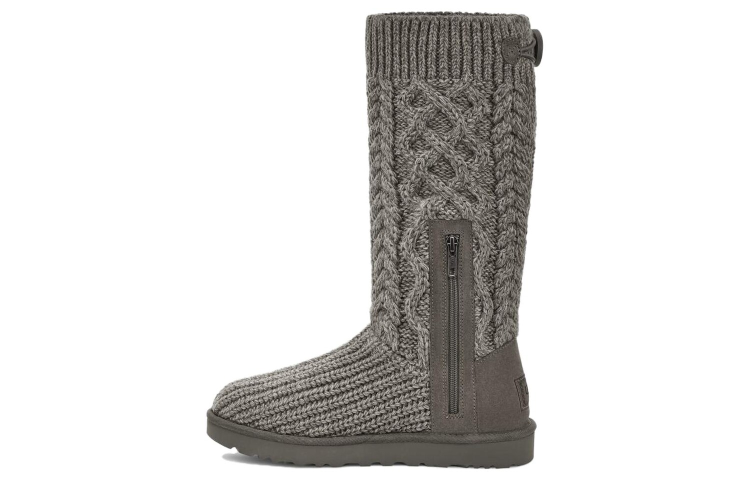 Классические кардиганы с косами вязаные ботинки серые женские Ugg