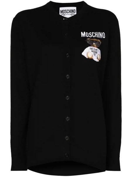 Moschino кардиган с вышивкой