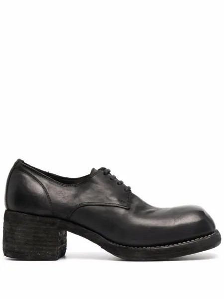 Guidi оксфорды с квадратным носком, черный