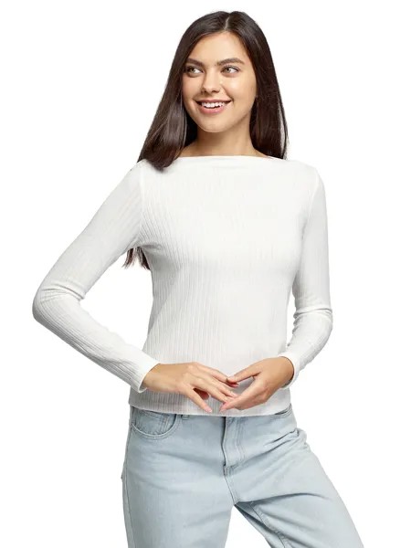 Джемпер женский oodji 14201045 белый 2XS