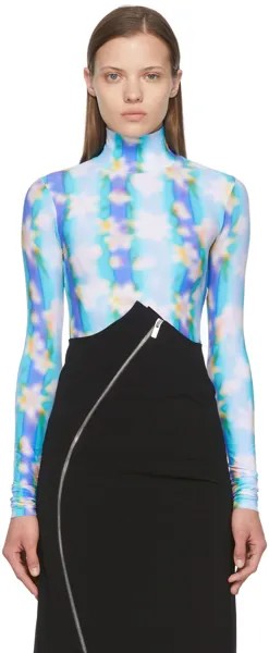 Синяя водолазка из переработанного нейлона Nina Ricci