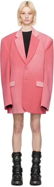 Розовый выцветший пиджак, стираный VETEMENTS