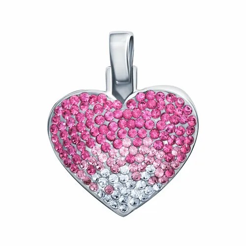 Подвеска ELEMENT47, серебро, 925 проба, фианит