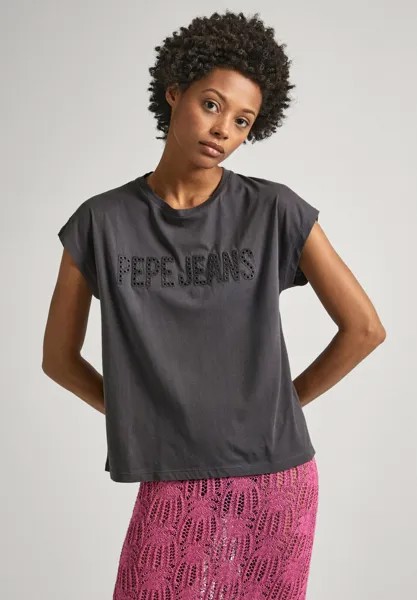 Футболка с принтом LILITH Pepe Jeans, цвет infinity grey