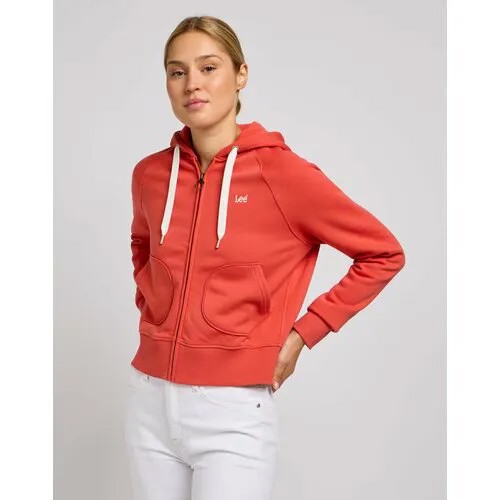 Толстовка Lee Women Zip Through Hoodie, размер M, , красный