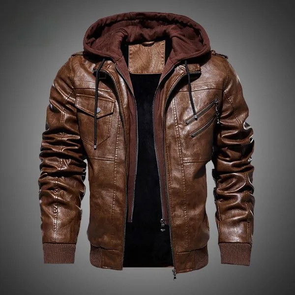 Мужские кожаные куртки, новинка зимы 2022, повседневная мотоциклетная куртка из искусственной кожи, байкерские кожаные пальто, европейская ветровка, куртка из натуральной кожи