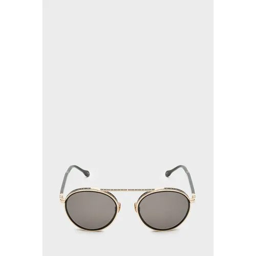 Солнцезащитные очки Matsuda, овальные, оправа: металл, серый