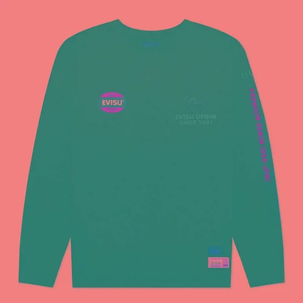 Лонгслив мужской Evisu 2EAHTM1TL330LFCT зеленый L