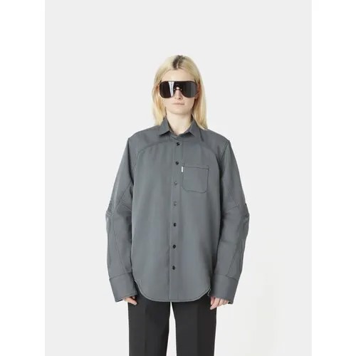 Куртка-рубашка Coperni Moto Shirt, размер 34, серый