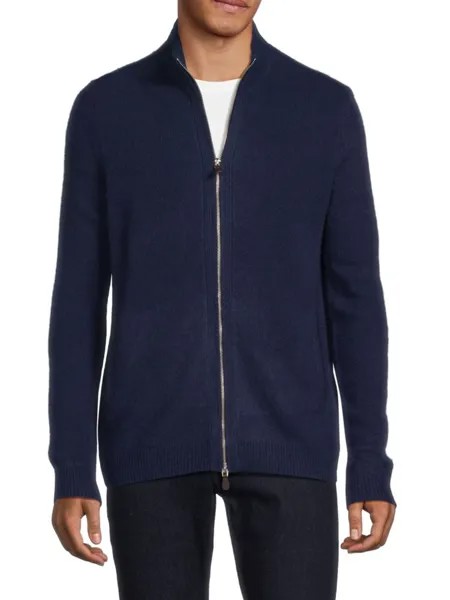 Кардиган Essential из 100 % кашемира на молнии Saks Fifth Avenue, цвет British Blue