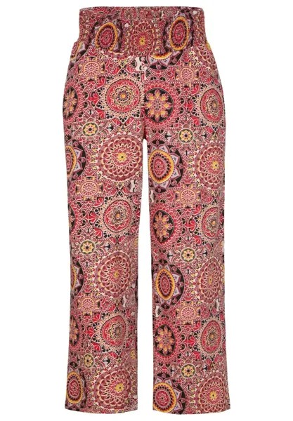 Брюки CULOTTE MIT BREITEM SMOCKBUND WEITE JERS bonprix, черный
