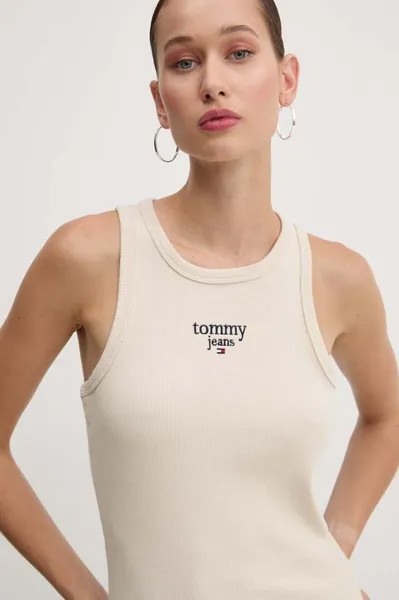 Топ Tommy Jeans, бежевый