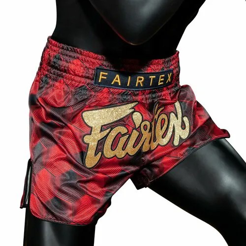 Шорты Fairtex, размер L, красный, золотой