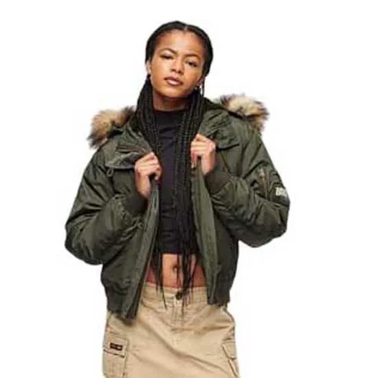 Куртка Superdry Military Bomber, зеленый