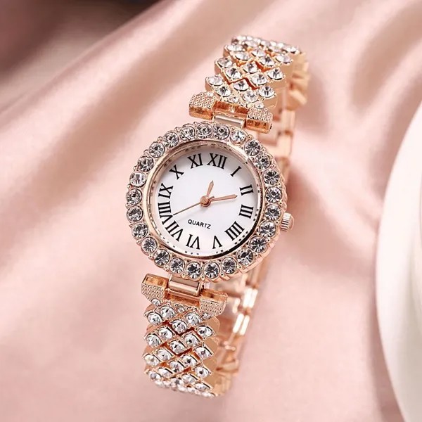 Женщины Бутик Набор Наручные часы Кварцевые часы Подарок Стразы Гипсофила Браслет Часы