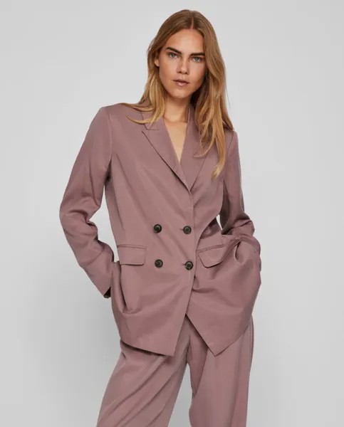 Женский пиджак на четырех пуговицах Vila, фиолетовый