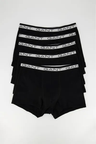 Боксеры с хлопком - 5 пар Gant, черный
