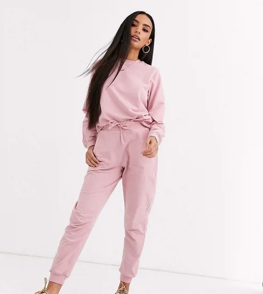Спортивный костюм со свитшотом и джоггерами ASOS DESIGN Petite-Розовый