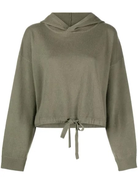 Allude трикотажное худи с кулиской, зеленый